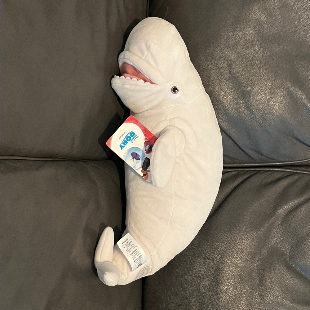 Disney Store Finding Dory Bailey White Beluga Whale 20” Stuffed Animal